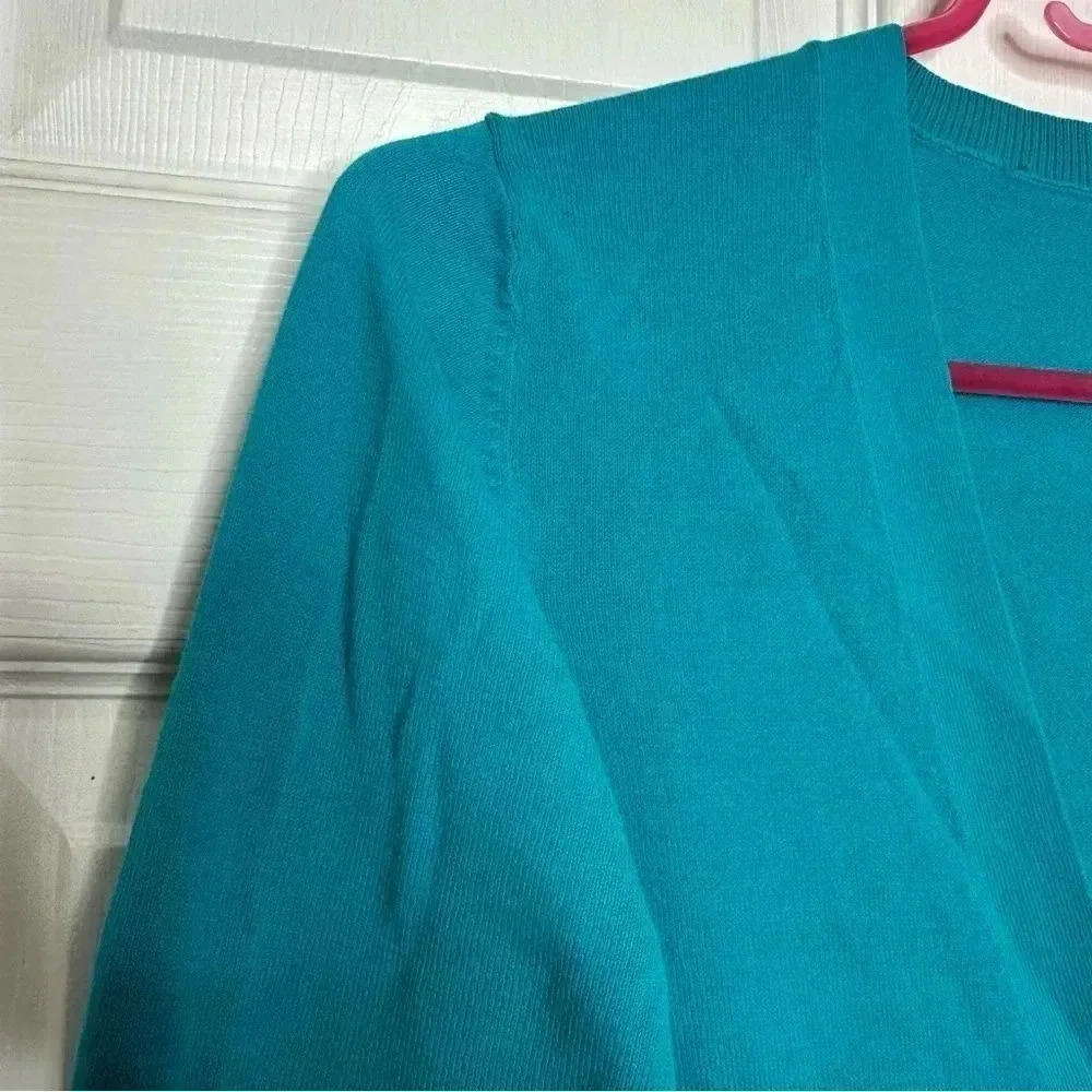 GAP Factory Cardigan 3/4  Length Sleeves Blue Size Small - Picture 6 of 16